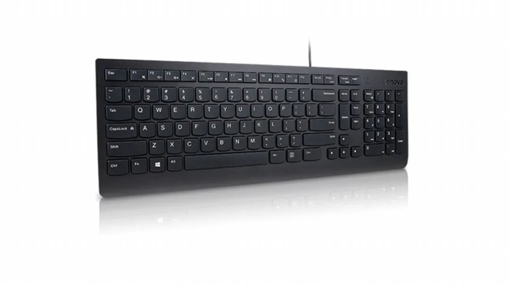 Lenovo Keyboard QWERTY | USB aansluiting | Bulk verpakking | Zwart | Gereviseerd model (resprayed)