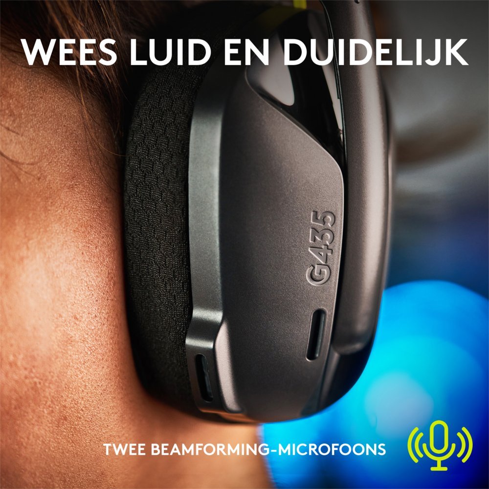 Logitech G435 Wireless Gaming Headset | Bluetooth & Lightspeed | Hoofdband | Zwart - Afbeelding 22