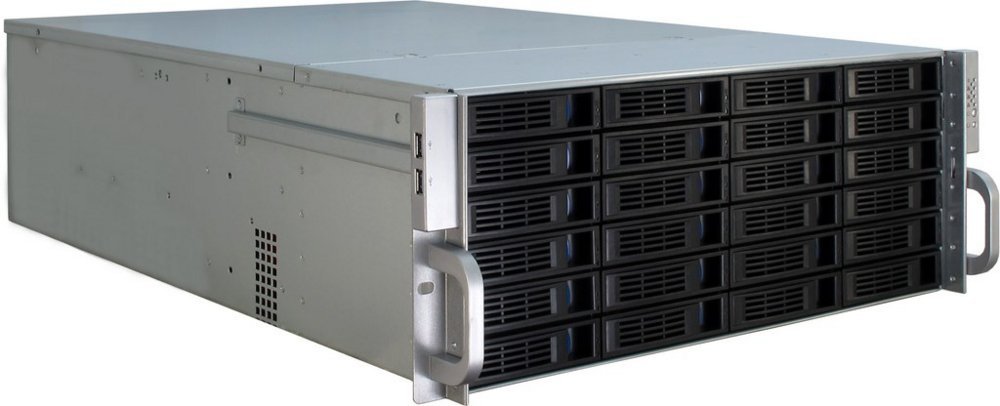 Inter-Tech 4U-4424 | Server Rack Case | Zwart/Zilver