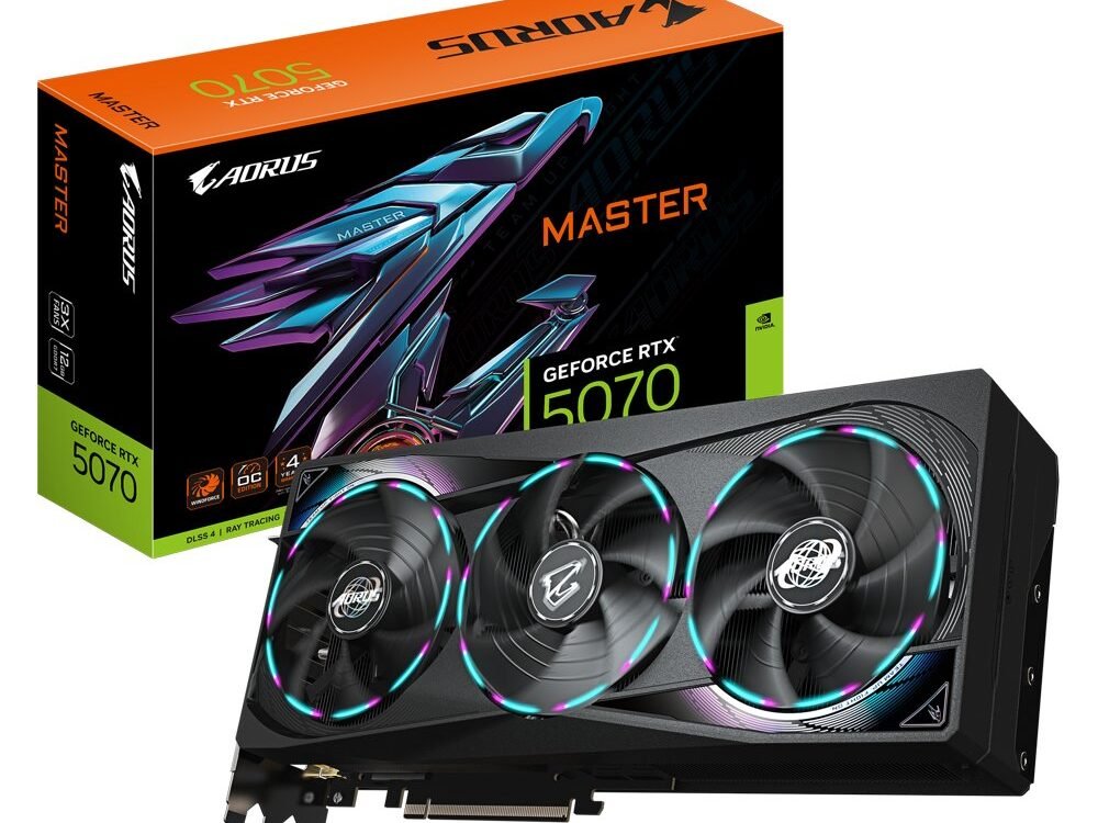 GIGABYTE AORUS GeForce RTX 5070 MASTER | 12GB GDDR7 | DLSS 4 | Videokaart | Nvidia GPU