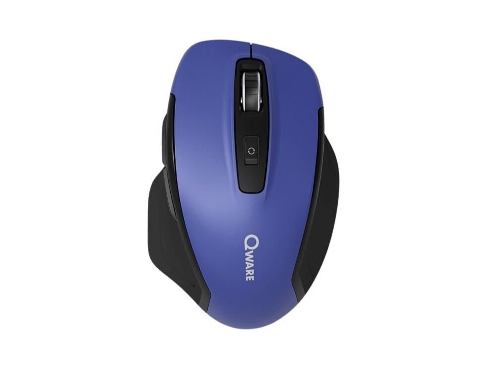Qware Glasgow | Draadloze Muis | Rechtshandig | RF + Bluetooth | 1600 DPI | Blauw/Zwart