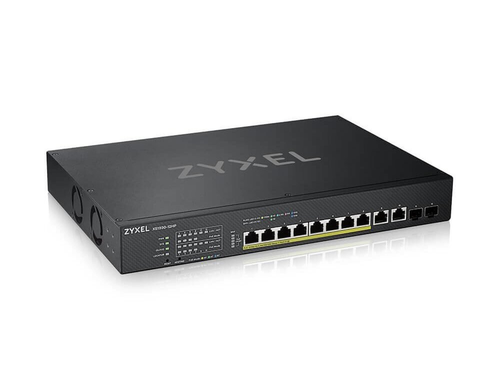 Zyxel XS1930-12HP | Managed L3 Switch | 12 Poorten | 10G Ethernet (1000/10000 Mbps) | PoE