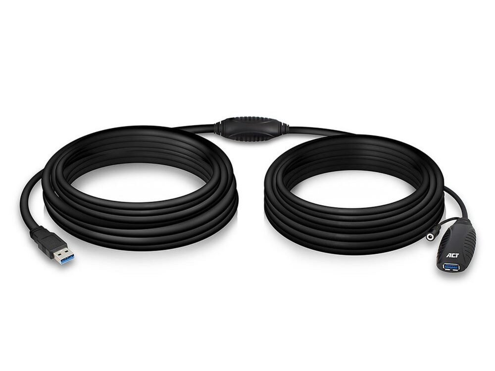 ACT AC6110 | USB 2.0 Booster | 10m | Zwart