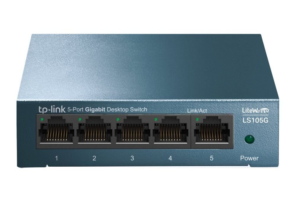 TP-Link LS105G | Unmanaged Switch | 5 Poorten | Gigabit Ethernet (10/100/1000 Mbps) | Blauw