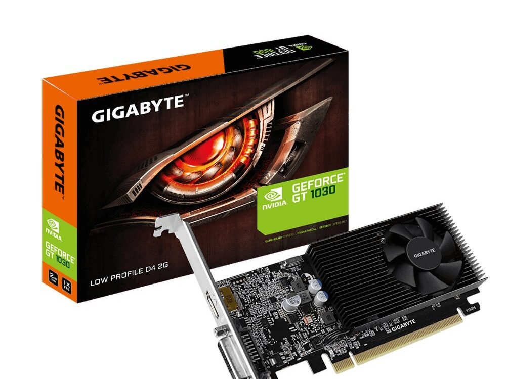 Gigabyte GeForce GT 1030 | 2GB GDDR4 VRAM | Low Profile | Videokaart | GPU | Nvidia
