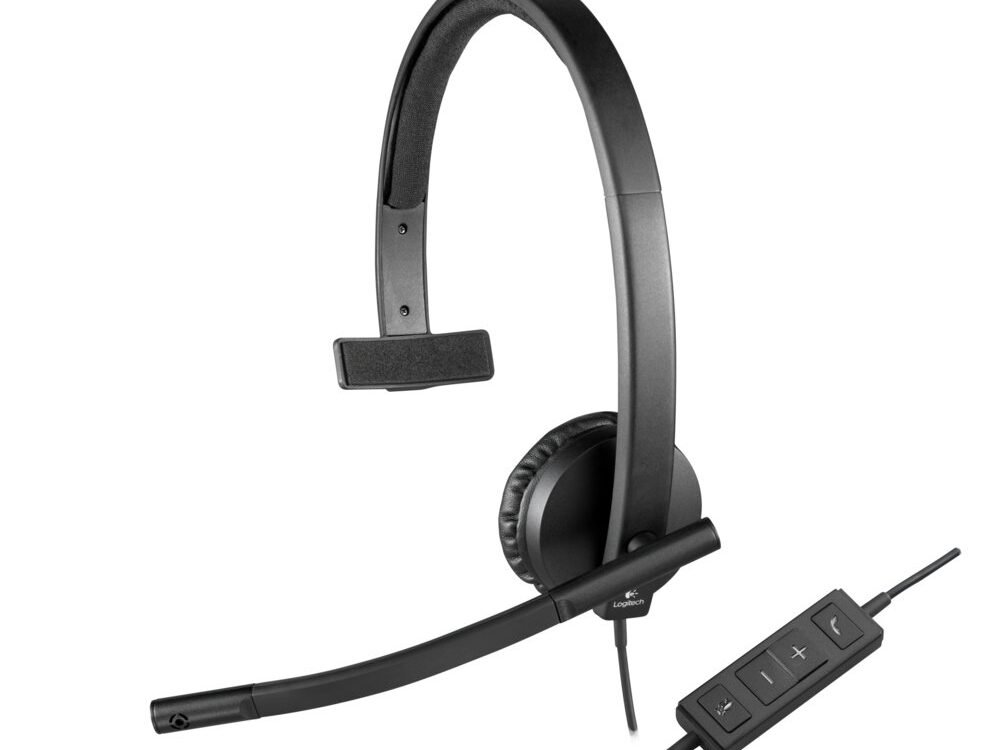 Logitech H570e | Bedrade On-ear Mono Headset | USB-A | Zwart