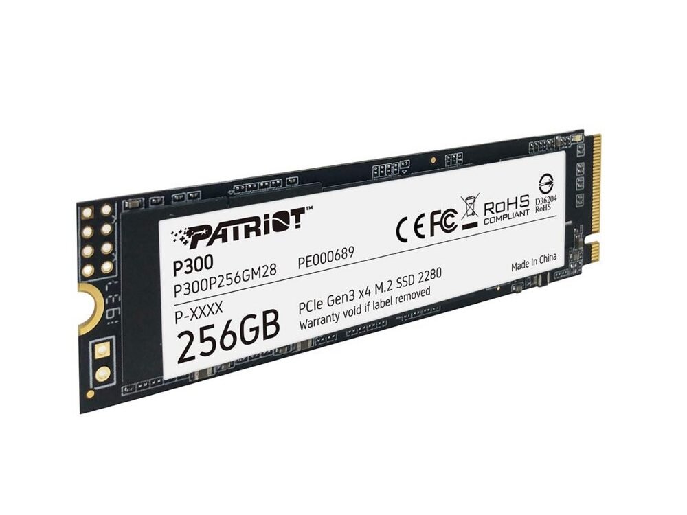 Patriot P300 | 256GB NVMe SSD | M.2 Gen3 | 1.700MB/s Lezen | 1.100MB/s Schrijven