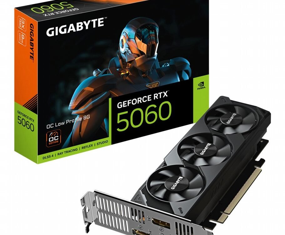 Gigabyte GeForce RTX 5060 OC Low Profile | 8GB GDDR7 VRAM | Videokaart | GPU | Nvidia