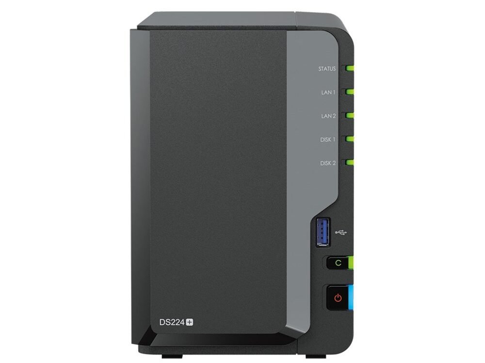 Synology DiskStation DS224+ NAS | 2 Drive Bays | Intel J4125 | 2x Gigabit Ethernet | Zwart