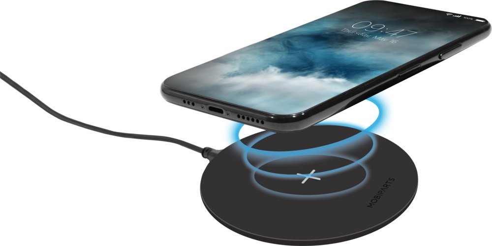 Mobiparts Wireless Quick Charger | Draadloze Oplader 15W Flat Qi | Zwart