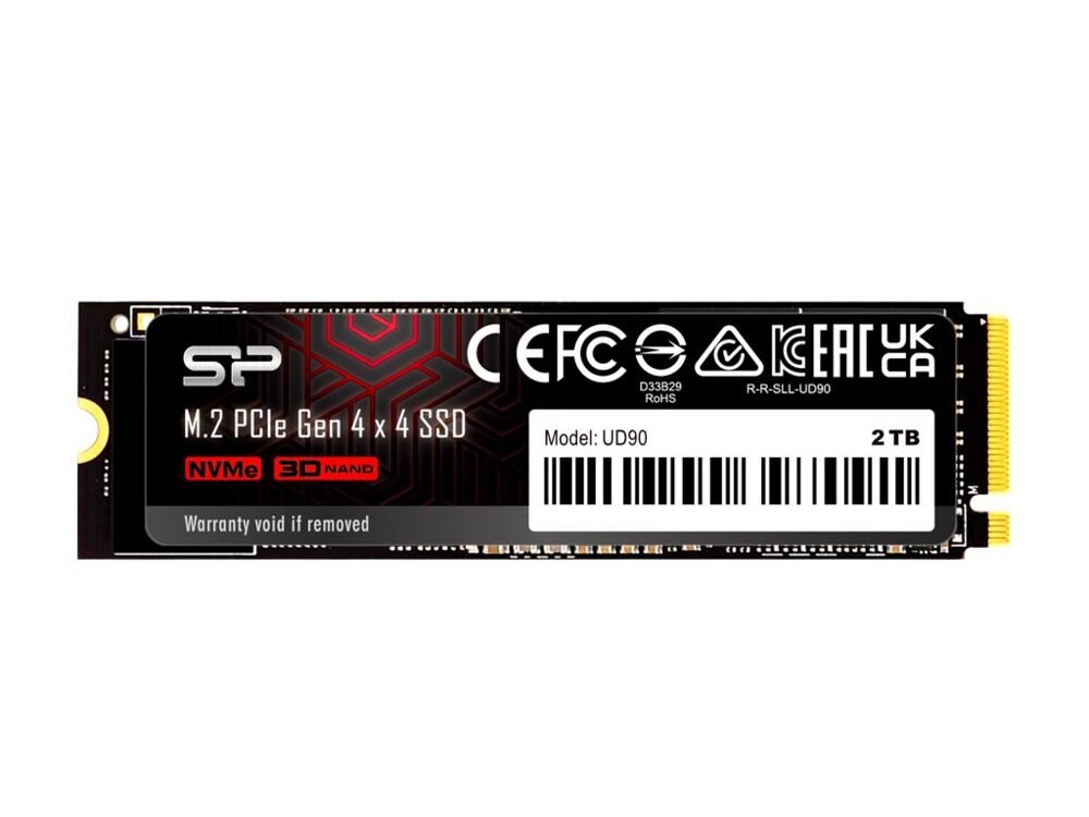 Silicon Power UD90 | 2TB NVMe SSD | M.2 | Gen4 | 5.000MB/s Lezen | 4.800MB/s Schrijven