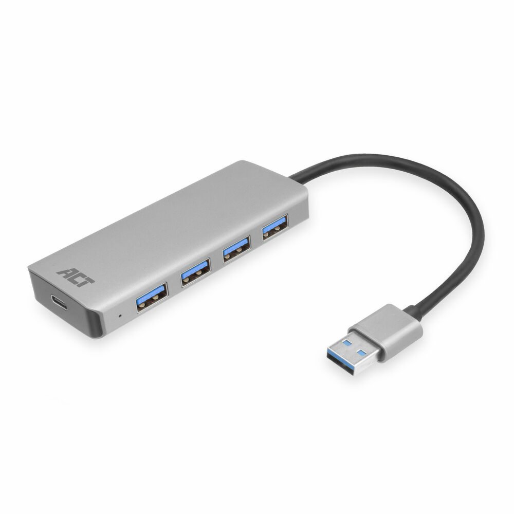 ACT AC6121 | USB 3.2 Gen 1 (3.1 Gen 1) Type-A Interface Hub | 5000 Mbit/s | Aluminium