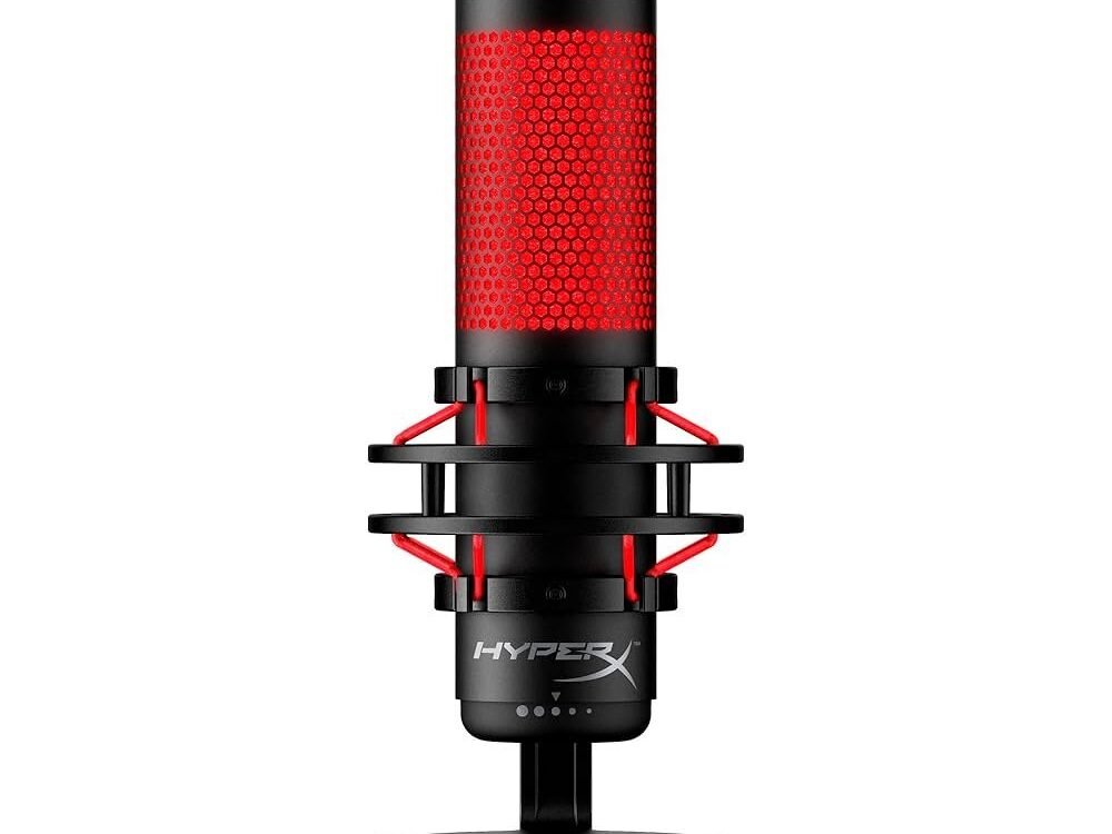 HyperX QuadCast | USB-microfoon | Rode verlichting | Voor pc en console | Zwart/Rood | Open Box