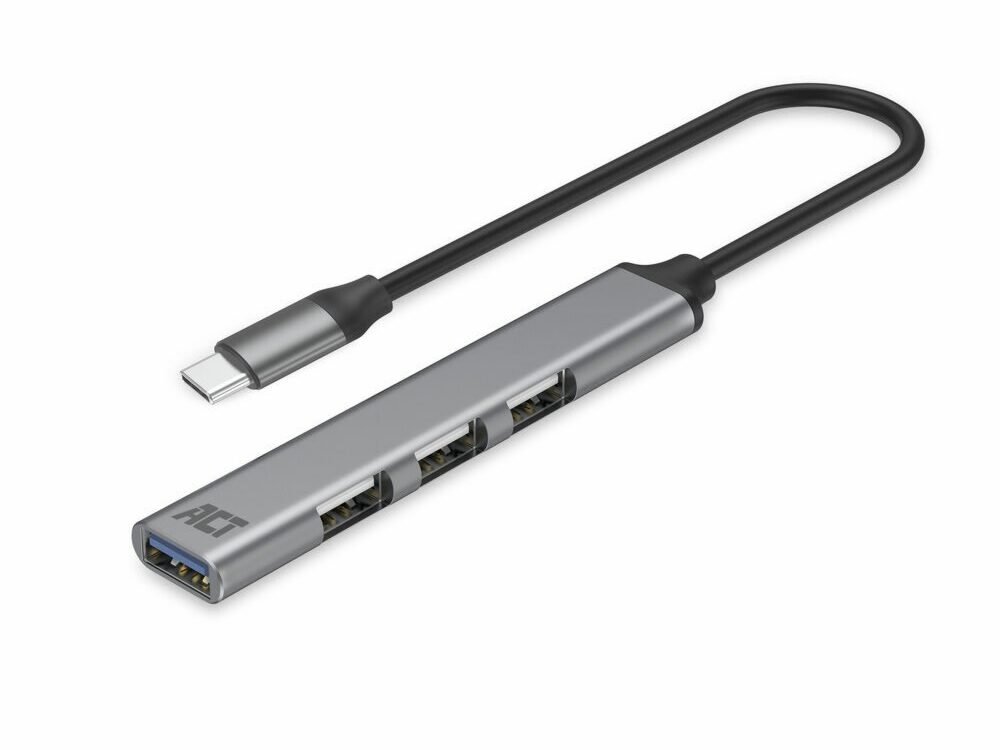 ACT AC6425 | USB 3.2 Gen 1 Interface Hub | Type-C | 5 Gbps | Grijs