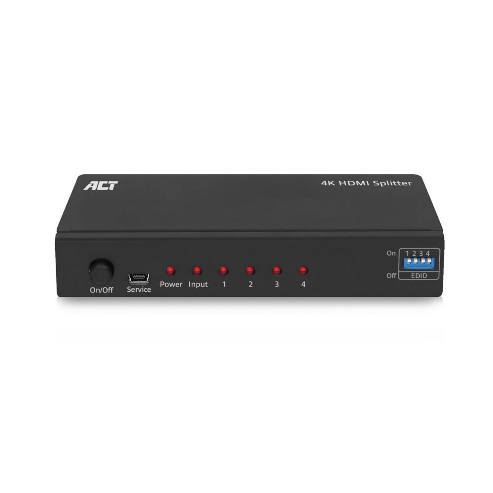 ACT AC7831 | HDMI Splitter | 1 Ingang, 4 Uitgangen | 4K @ 60Hz | Zwart - Afbeelding 2