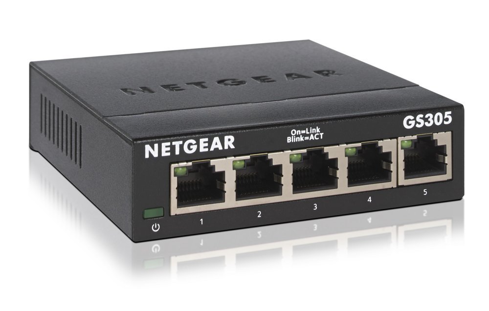 NETGEAR GS305 | Netwerk-switch | Unmanaged | L2 | 5-poorts Gigabit Ethernet (10/100/1000) | Zwart