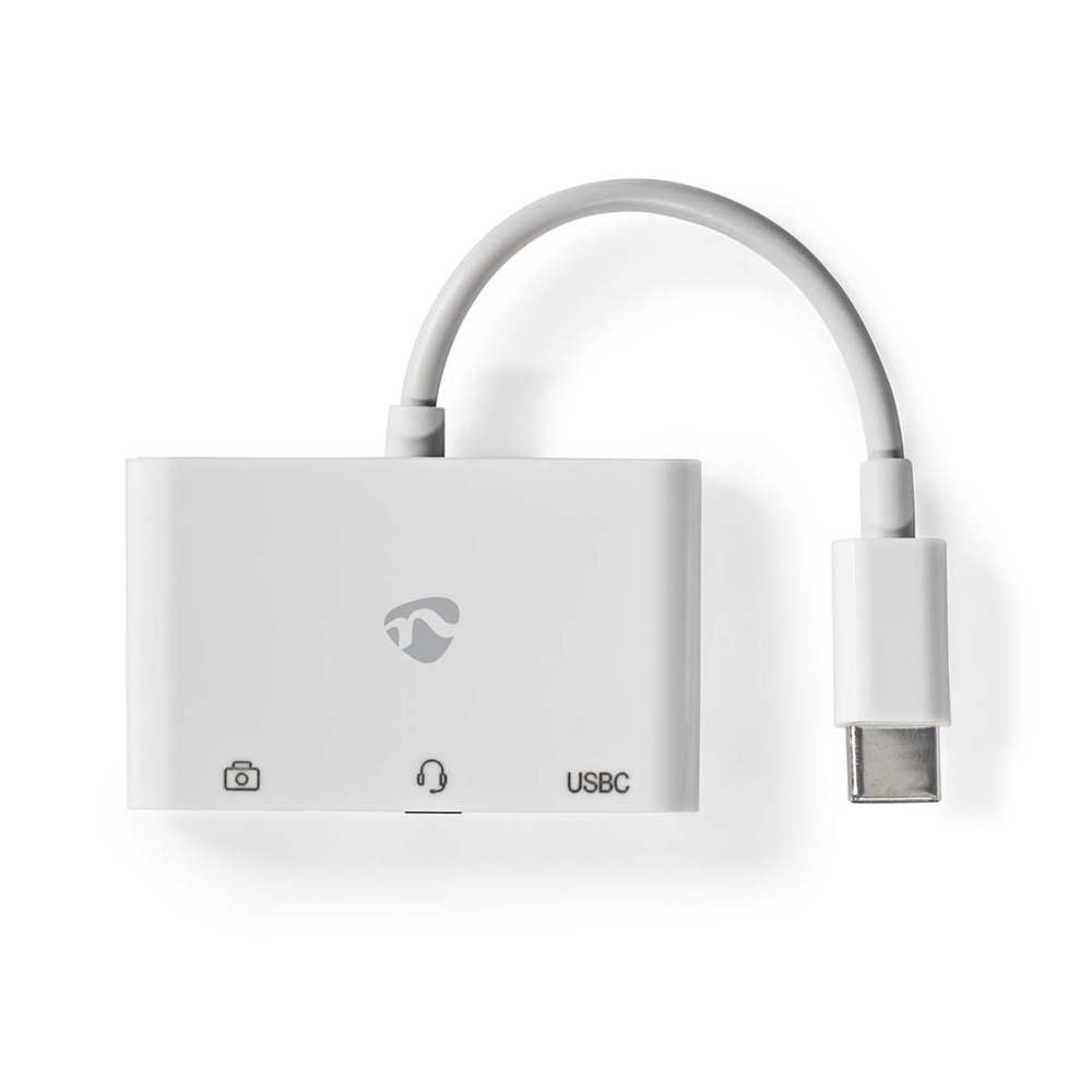 Nedis CCGB64790WT01 | Laptop Dock & Poortreplicator USB 2.0 Type-C | 1× USB-A + 1× USB-C + 3,5 mm audio | 480 Mbps | Wit - Afbeelding 4