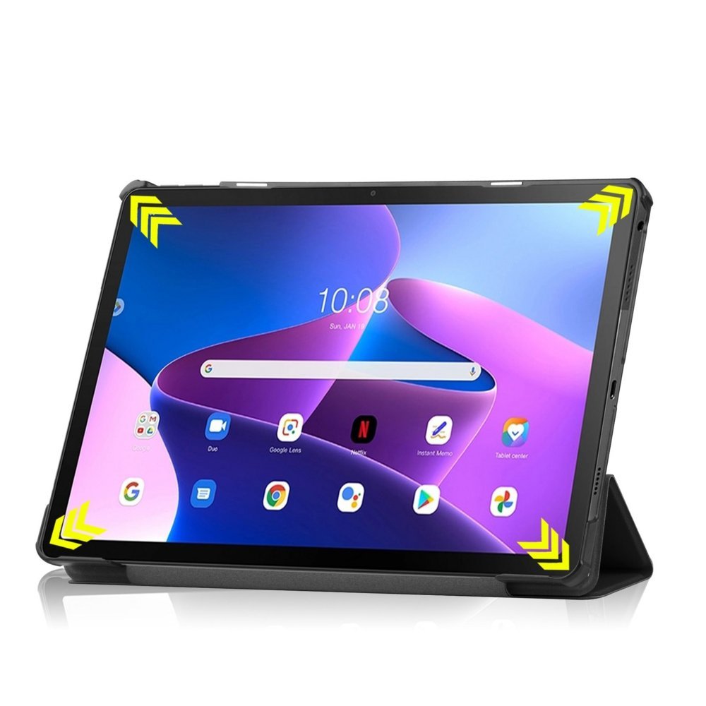 Lenovo Tab M10 Plus 10,6" Tri-Fold Book Case | Zwart - Afbeelding 6