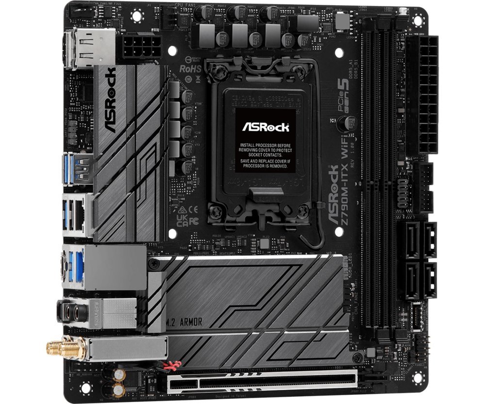 Asrock Z790M-ITX WiFi | Socket LGA 1700 | Intel Z790 | 2xDDR5 | Mini-ITX | Moederbord - Afbeelding 5