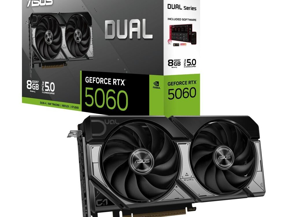 ASUS Dual GeForce RTX 5060 | 8GB GDDR7 | DLSS 4 | Videokaart | Nvidia GPU