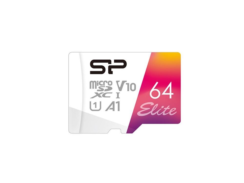 Silicon Power Elite | MicroSDXC | 64GB | Class 10 | UHS-I U1