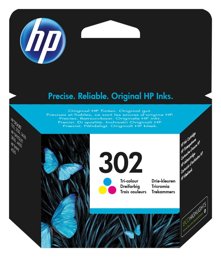 HP 302 | Originele Cyaan/Magenta/Geel Inktcartridge | 1 Stuk