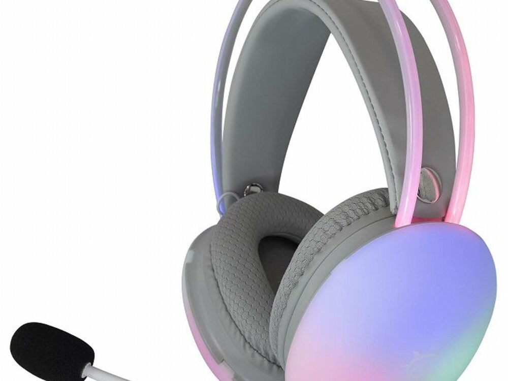White Shark Firefly RGB | On-Ear Gaming Headset | 3,5mm Connector & USB-A | Wit