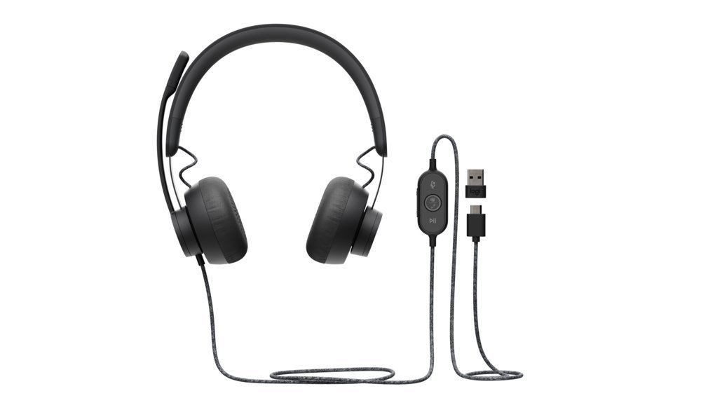 Logitech Zone | Bedrade On-ear Headset | USB-C & USB-A | Grafiet