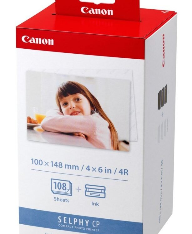 Canon KP-108IN | Fotopapierpakket | 108 vellen | Inclusief inkt | 10x15 cm | Wit/Rood