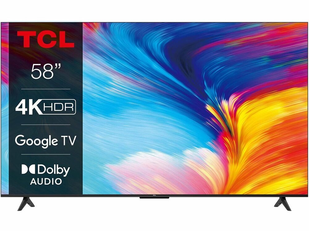 TCL 58P63 | 58'' Ultra HD 4K | LED Smart TV | Wifi | Google TV | HDR10 | 60Hz