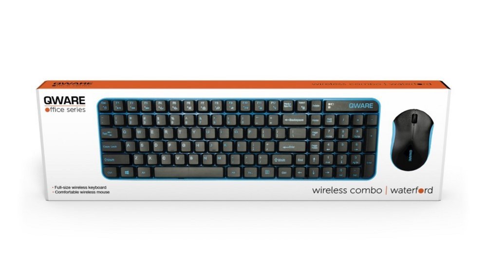 QWARE Wireless Waterford Toetsenbord + Muis Blauw - Afbeelding 3