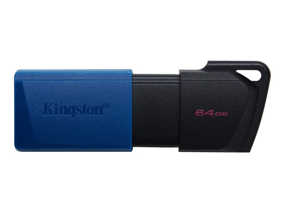Kingston DataTraveler Exodia M | 64GB USB-A 3.2 Flash Drive | Zwart/Blauw
