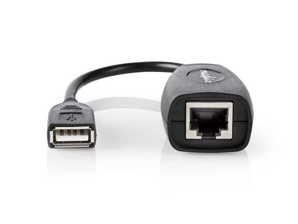 Nedis USB-A Ethernet | 0,2 m | Zwart