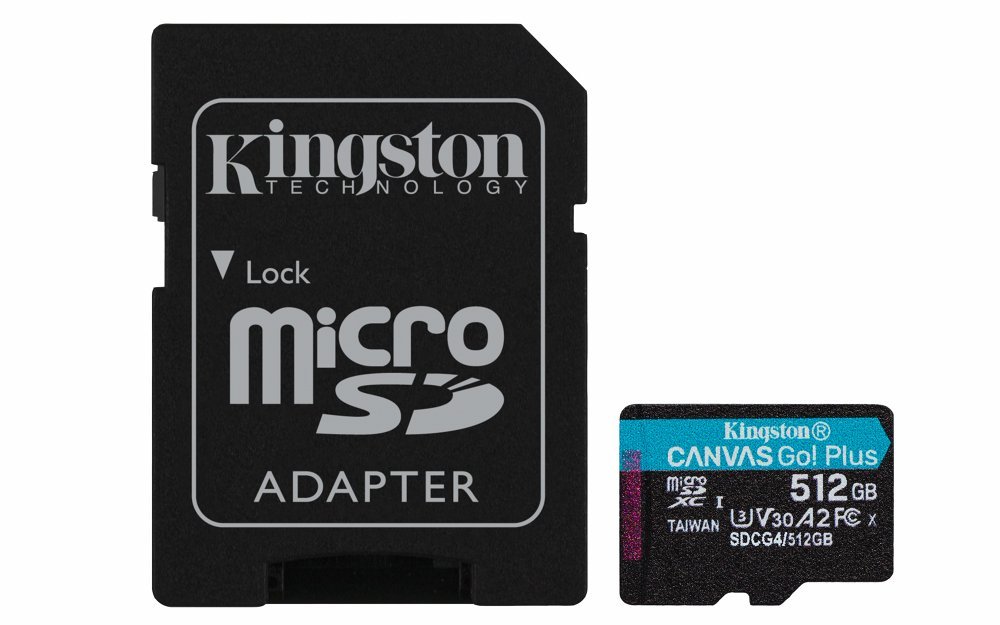 Kingston Technology | 512GB microSDXC Canvas Go! Plus Gen4 | 200MB/s | A2 U3 V30 | Inclusief Adapter