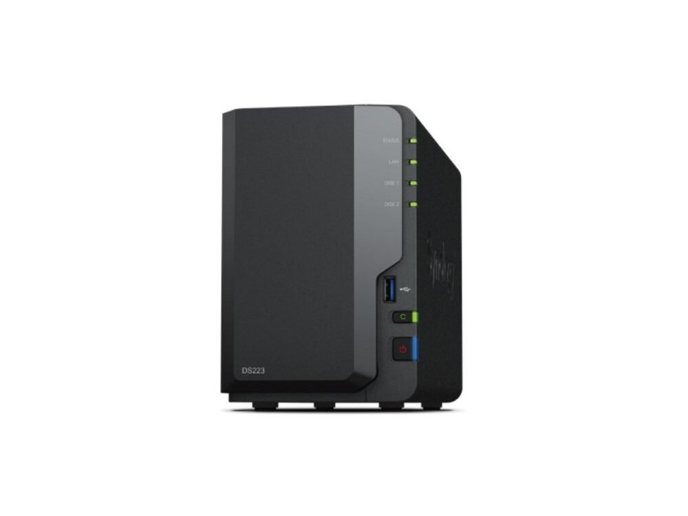 Synology DiskStation DS223 NAS | 2 Drive Bays | 1x Gigabit Ethernet | Zwart