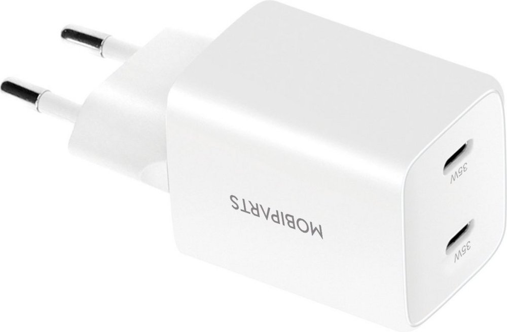 Mobiparts GaN Wall Charger | Dual USB-C Oplader 35W | Wit - Afbeelding 4
