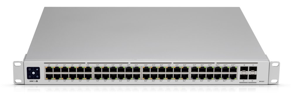 Ubiquiti UniFi USW-Pro-48-PoE Gen2 | Managed L2/L3 Switch | 48 Poorten | Gigabit Ethernet (10/100/1000 Mbps) | PoE++ | 1U Rackmount | Zilver