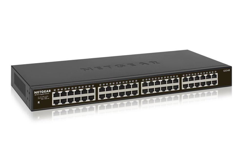 NETGEAR GS348 Unmanaged Gigabit Ethernet Switch | 48 Poorten | 1U Rackmount - Afbeelding 4