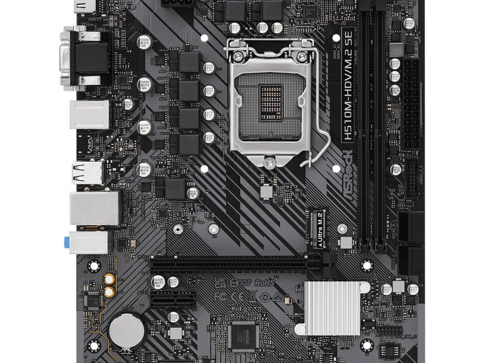 Asrock H510M-HDV/M.2 SE | Socket LGA 1200 | Intel H470 | 2xDDR4 | Micro-ATX | Moederbord