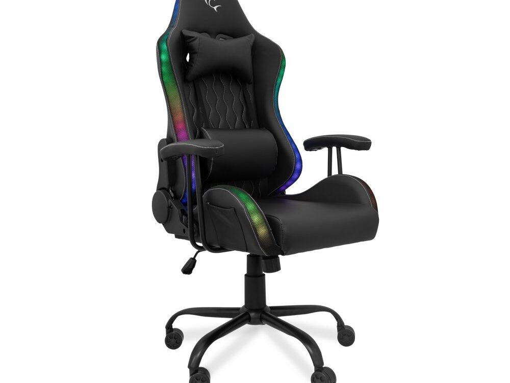 White Shark INDIANAPOLIS | Gamestoel met RGB-verlichting | Belastbaar tot 120 kg