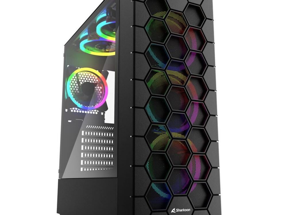 Sharkoon RGB HEX | Mid Tower Behuizing | Zwart | Met RGB-verlichting