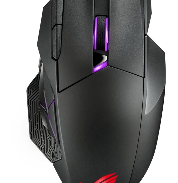 ASUS ROG Spatha X | Draadloze Gaming Muis | Rechtshandig | RF + USB-A | 19000 DPI | Zwart