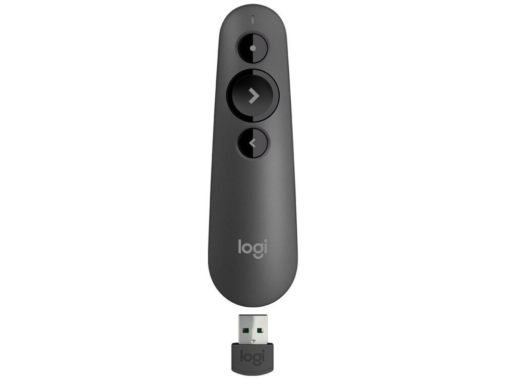 Logitech R500 | Draadloze Presenter | Bluetooth/RF | Grafiet | 20 m Bereik | Rood Laser