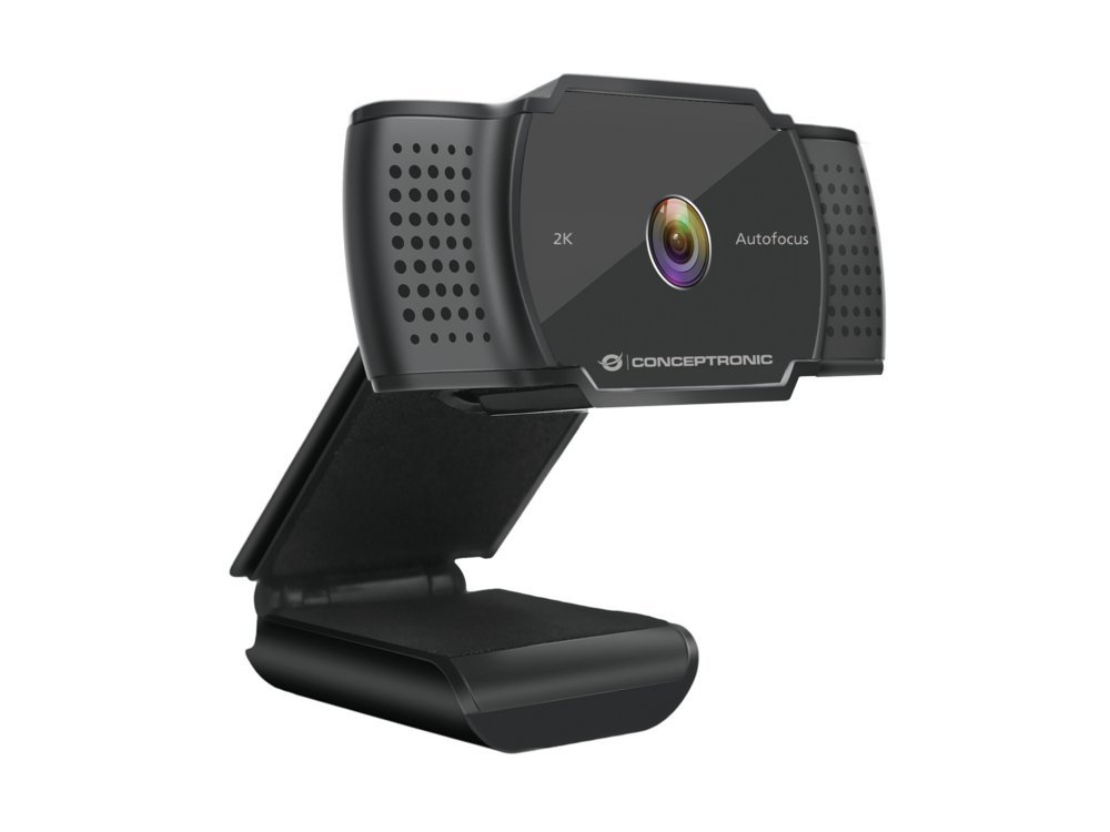 Conceptronic AMDIS02B | 2K Super HD Webcam | 5MP | 2592x1944 @30FPS | Autofocus | USB 2.0 | Ingebouwde Microfoon