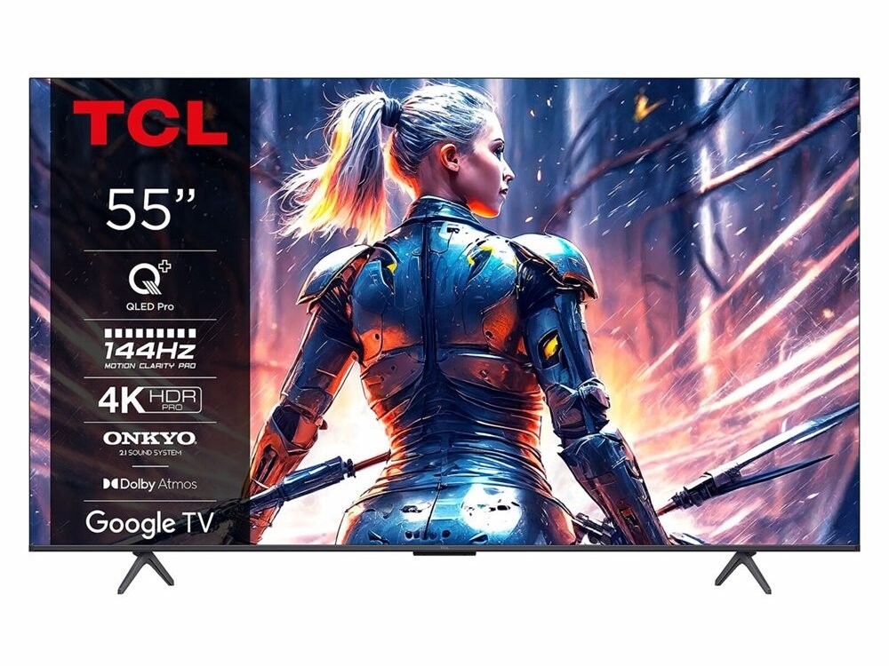 TCL 55C71B 55" | Ultra HD 4K QLED Smart TV | Google TV + Wifi | Dolby Vision & HDR10 | Quantum Dot Technologie + Slim Design | 120Hz