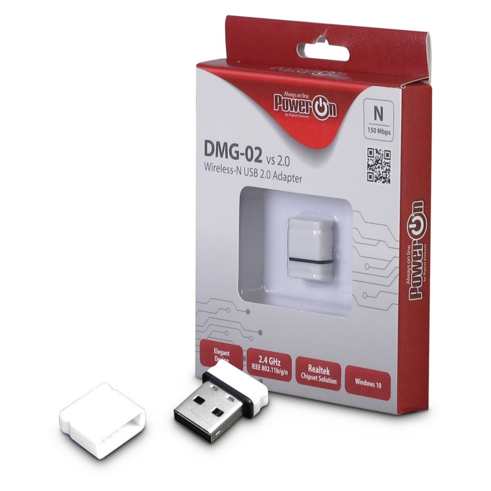 Inter-Tech DMG-02 | Wi-Fi 4 USB Nano Adapter | 150 Mbps | 2,4 GHz | USB 2.0 - Afbeelding 3