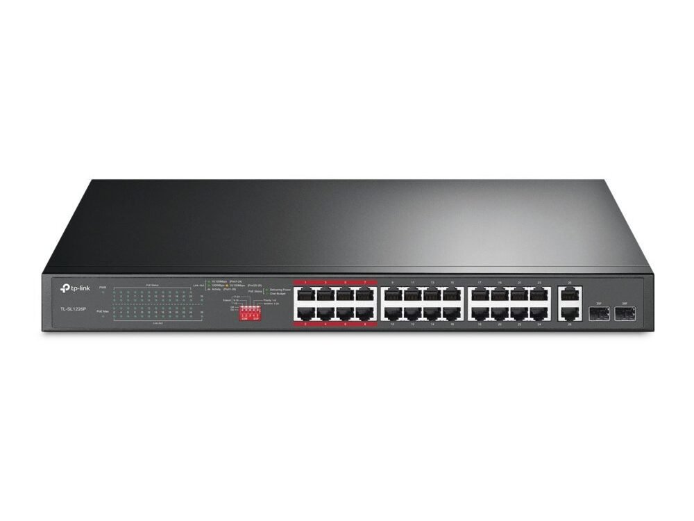 TP-Link TL-SL1226P | Unmanaged Switch | 26 Poorten | Gigabit Ethernet (10/100/1000 Mbps) | PoE+