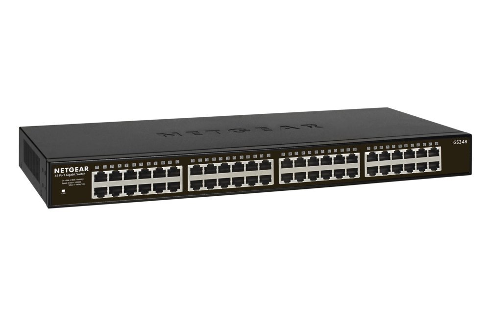 NETGEAR GS348 Unmanaged Gigabit Ethernet Switch | 48 Poorten | 1U Rackmount - Afbeelding 3