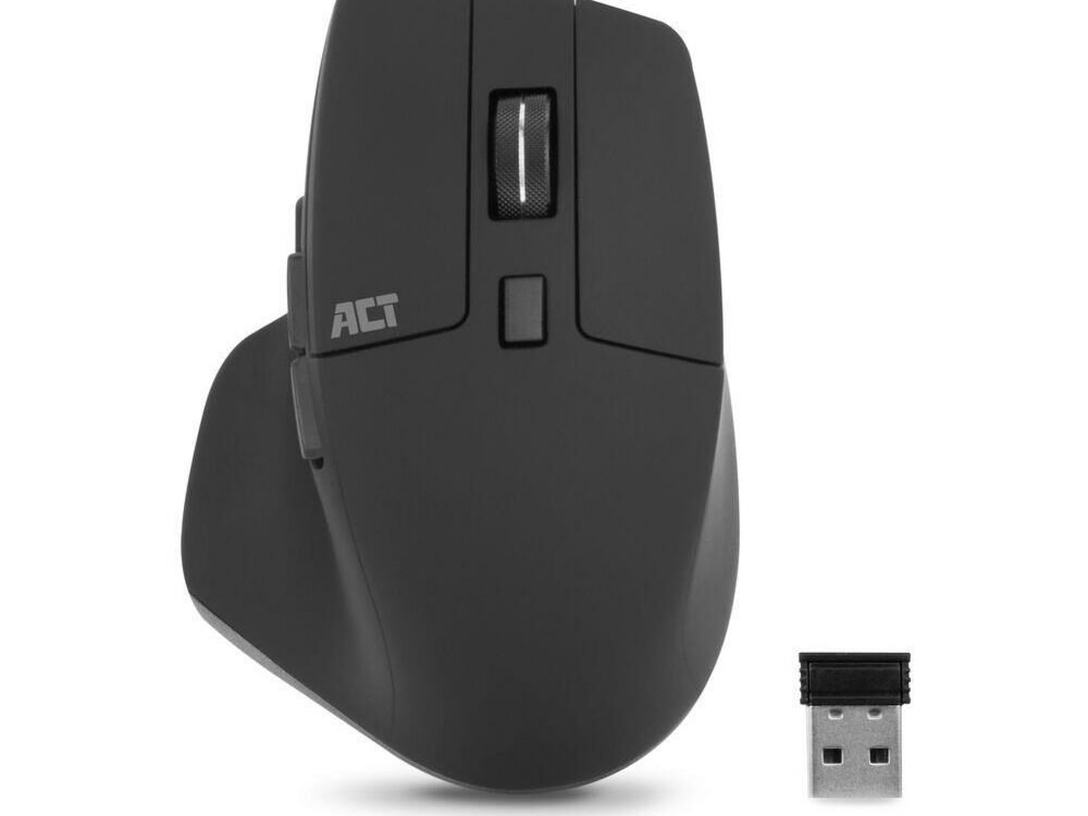 ACT AC5146 | Draadloze Muis | Rechtshandig | RF + Bluetooth | 2400 DPI | Zwart