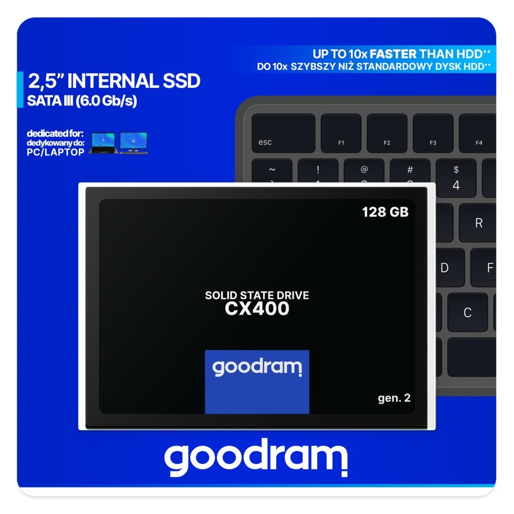 Goodram CX400 | 128GB SATA SSD | 2.5'' | 550MB/s Lezen | 460MB/s Schrijven - Afbeelding 8